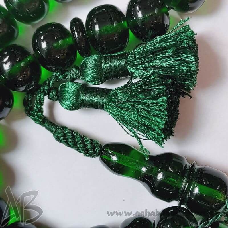تسبیح سندلوس اصل بودار 33 دانه تراش چرتکه ای شمش کمیاب بسیار خوشرنگ کد 788 آقابزرگ — تصویر ۴