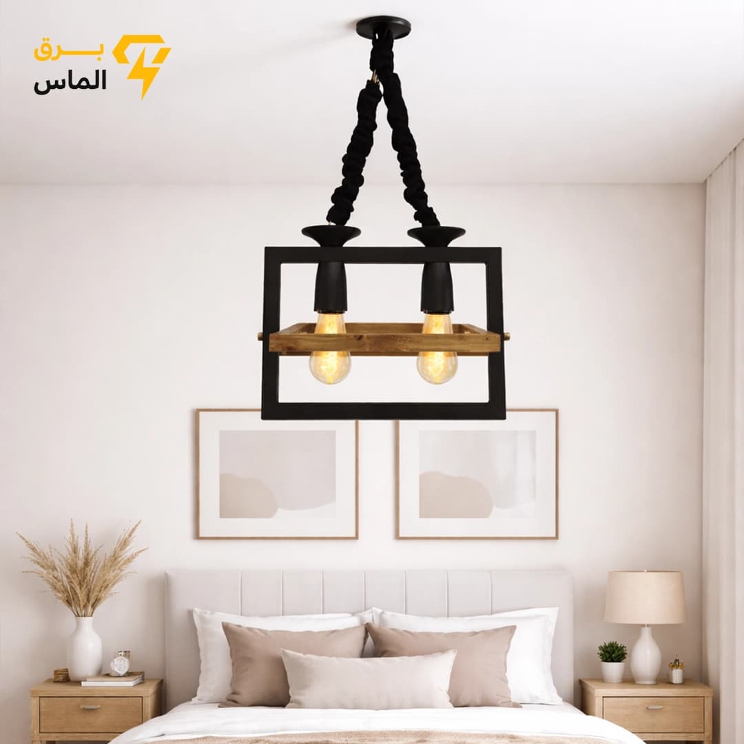 آویز چوب فلز ریلی 2 شعله کوچک