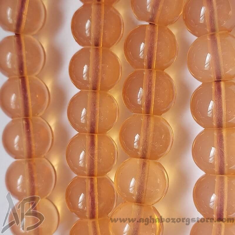 تسبیح سندلوس اصل معطر 33 دانه اپالین گرد شمش کمیاب تراش کردستان کد 785 — تصویر ۵