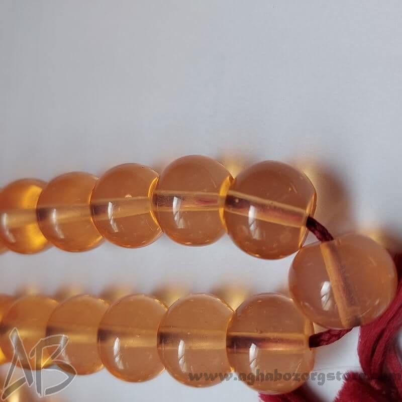 تسبیح سندلوس اصل معطر 33 دانه اپالین گرد شمش کمیاب تراش کردستان کد 785 — تصویر ۳