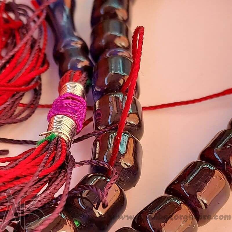 تسبیح سندلوس اصل 49دانه معطر استوانهای کد 763 — تصویر ۴