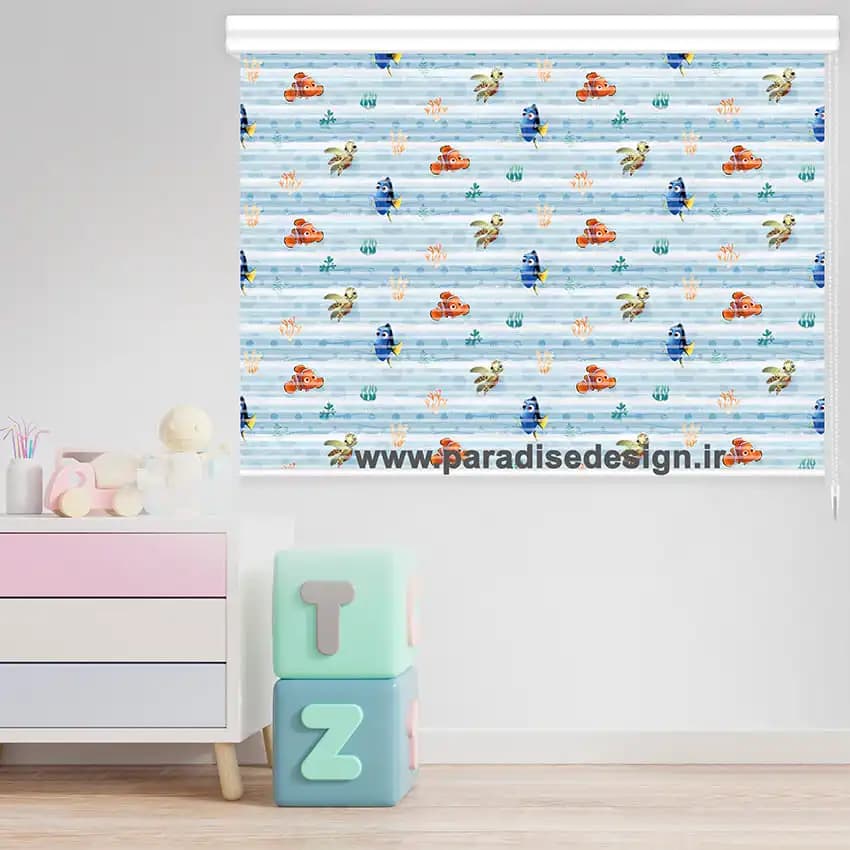 پرده زبرا اتاق کودک طرح نمو کد L57