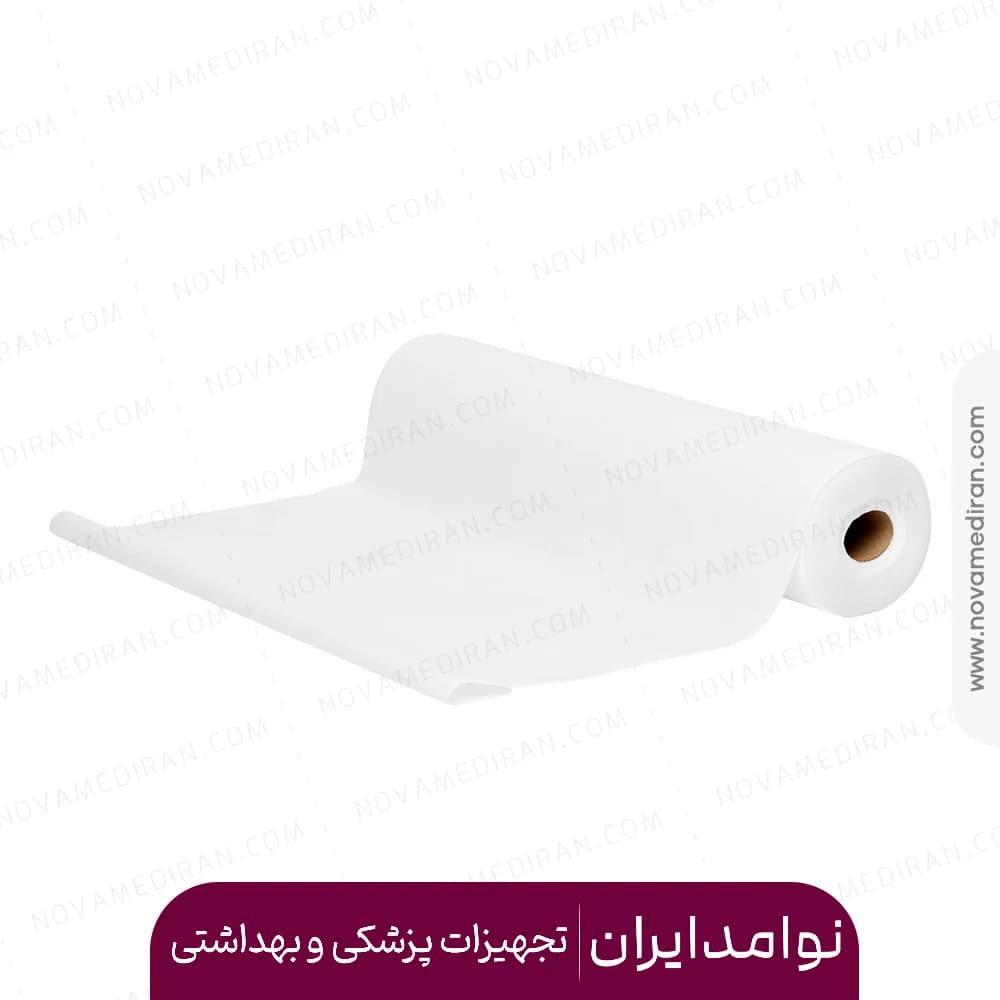 رول ملحفه عرض 60 سفید 15 گرم 100 متری