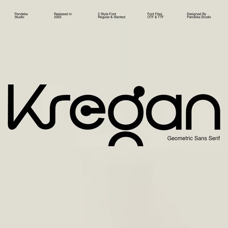 فونت انگلیسی Kregan