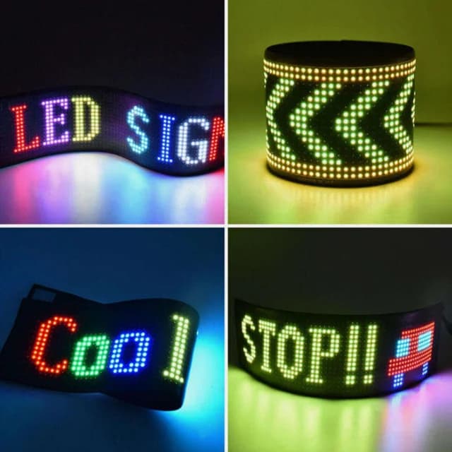 نمایشگر منعطف LED خودرو مدل 37×9 سانتیمتر | پنل ماتریکسی هوشمند با کنترل از راه دور-فروش استثنائی — تصویر ۳