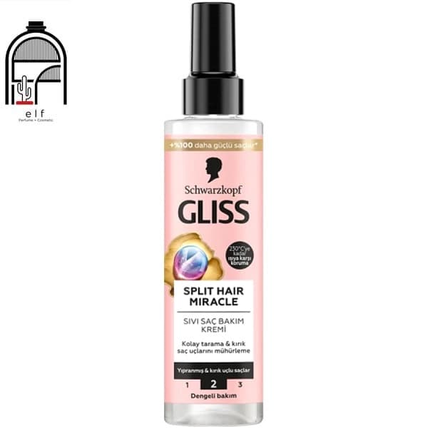 اسپري دوفاز ضد موخوره split hair miracle گليس 200 ميل Gliss split hair miracle two-phase anti-frizz spray 200 ml