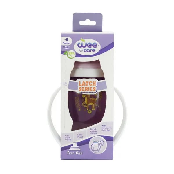 لیوان آبخوری وی کر مدل سر سیلیکونی ارتجاعی (Latch series) حجم 300 میلی لیتر -(Wee Care-C707) — تصویر ۴