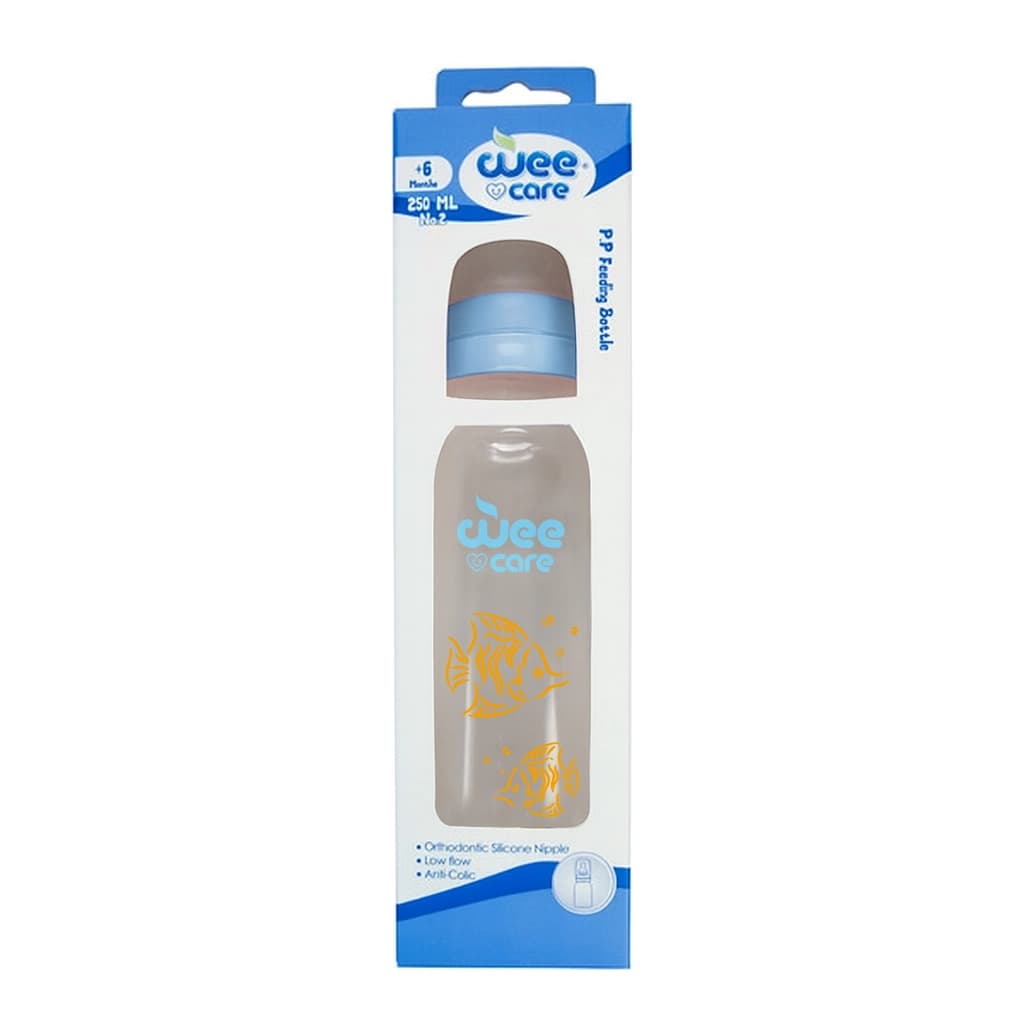 بطری شیر وی کر مدل پروپیلن دهانه استاندارد ارتودنسی حجم 250 میلی لیتر (Wee Care-B328) — تصویر ۳