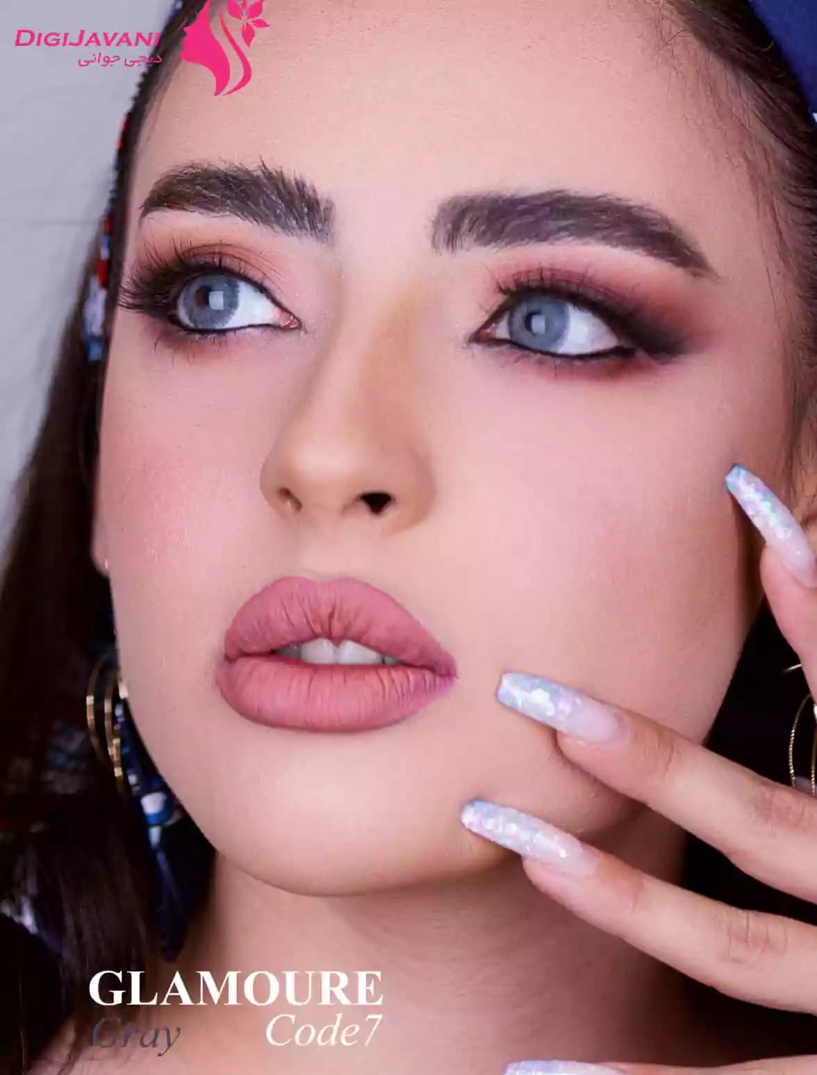 لنز چشم رنگی گلامور (GLAMOUR) مدل طوسی کد 7 (Gray7) — تصویر ۲