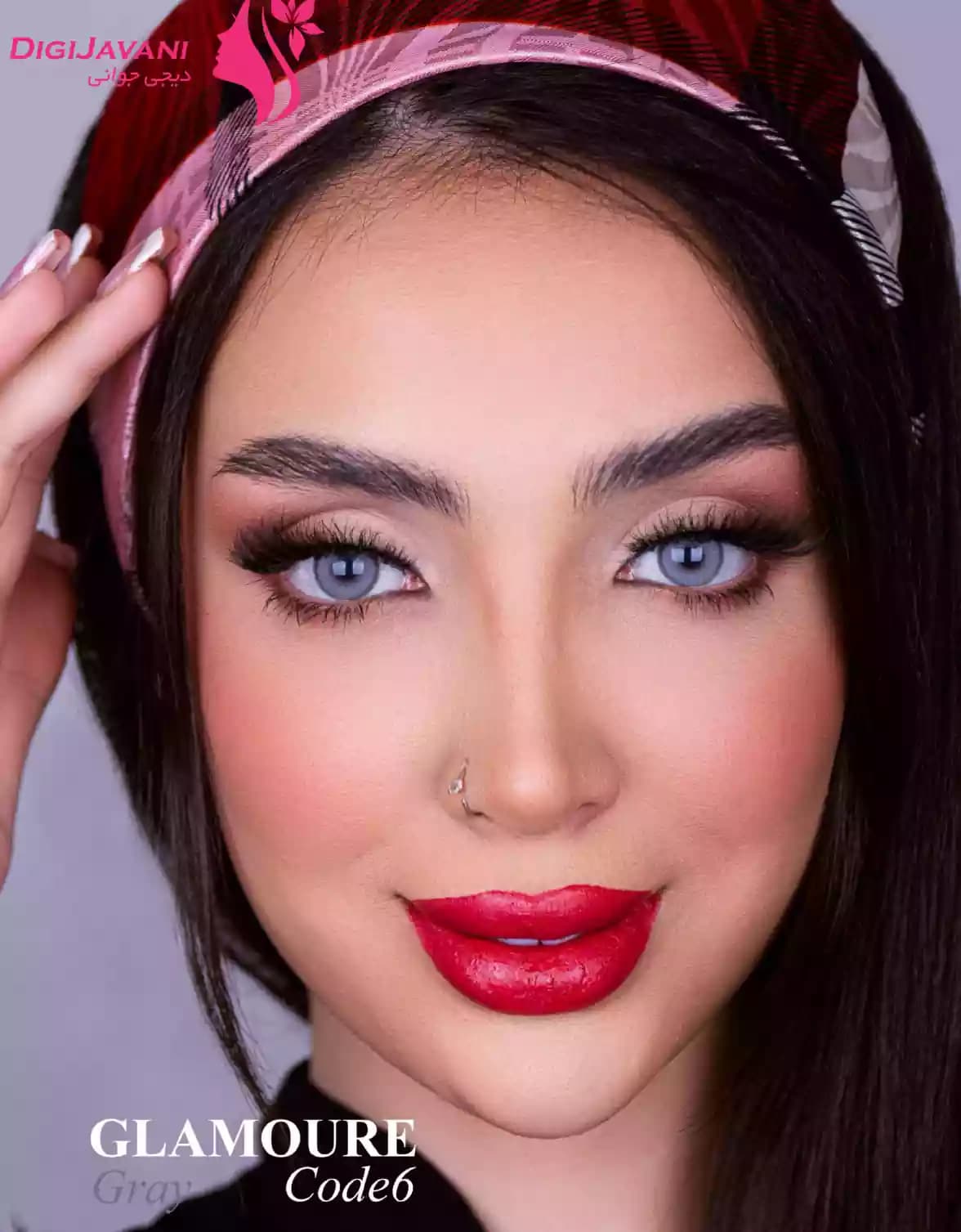 لنز چشم رنگی گلامور (GLAMOUR) مدل طوسی کد 6 (Gray6) — تصویر ۳