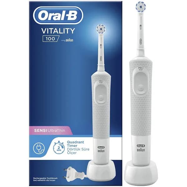 مسواک برقی قابل شارژ اورال بی Vitality D100 مدل Sensi Ultra Thin — تصویر ۲