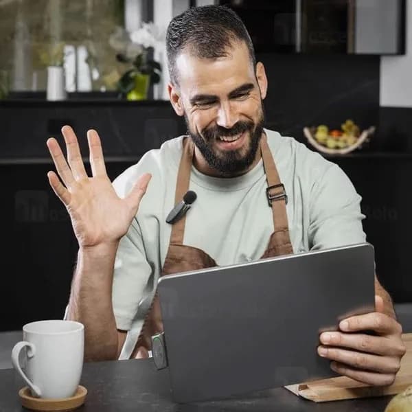 میکروفون بی سیم Type C بیوا Biva WM-01 — تصویر ۳