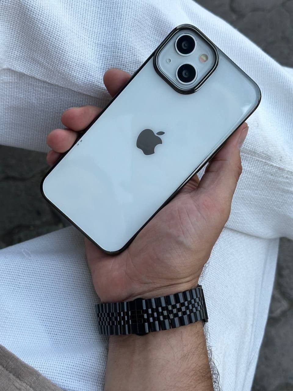 قاب گوشی شفاف دور رنگی — تصویر ۳