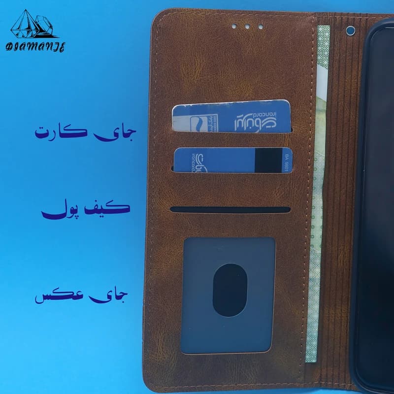 کیف کلاسوری دیامانته مدل Remax Ros مناسب برای گوشی موبایل شیائومی Redmi 12C N کد B20107 — تصویر ۳