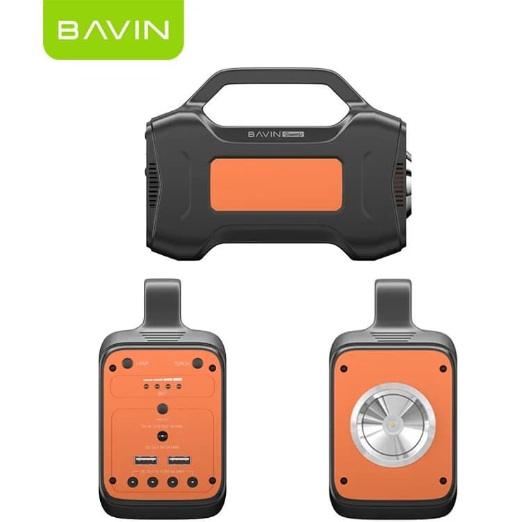 پاوربانک 12000 باوین Bavin PS03 Power Station همراه چراغ قوه — تصویر ۲