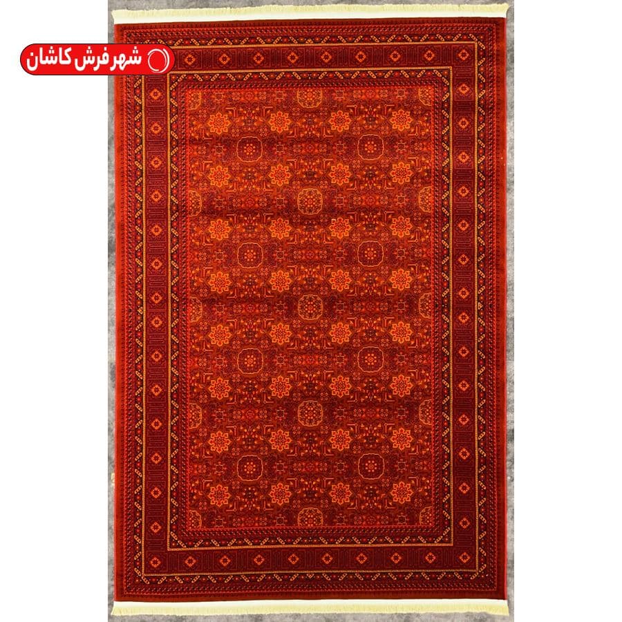 فرش عشایری قشقایی عنابی 700 شانه تراکم 2550 کد 2818on