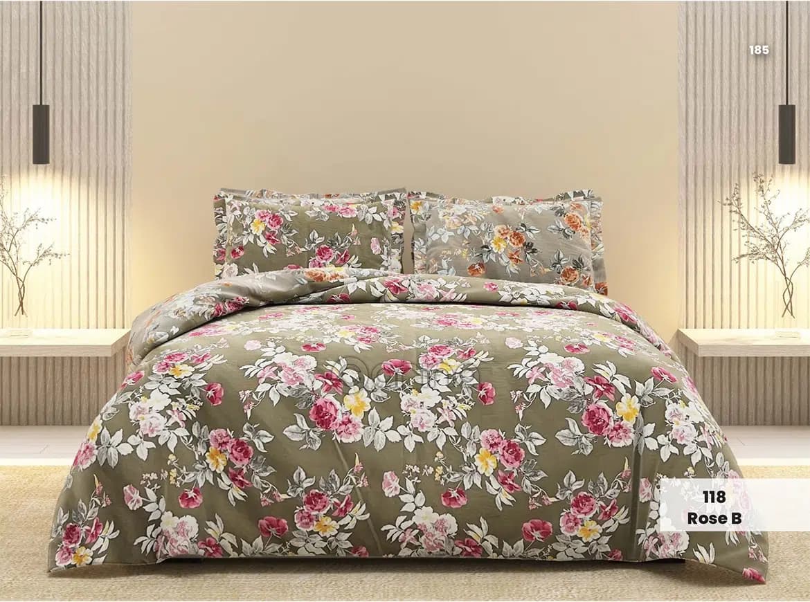روتختی یک نفره کارینا پلاس کالکشن کد rose B 118 (ملحفه تشک 120)