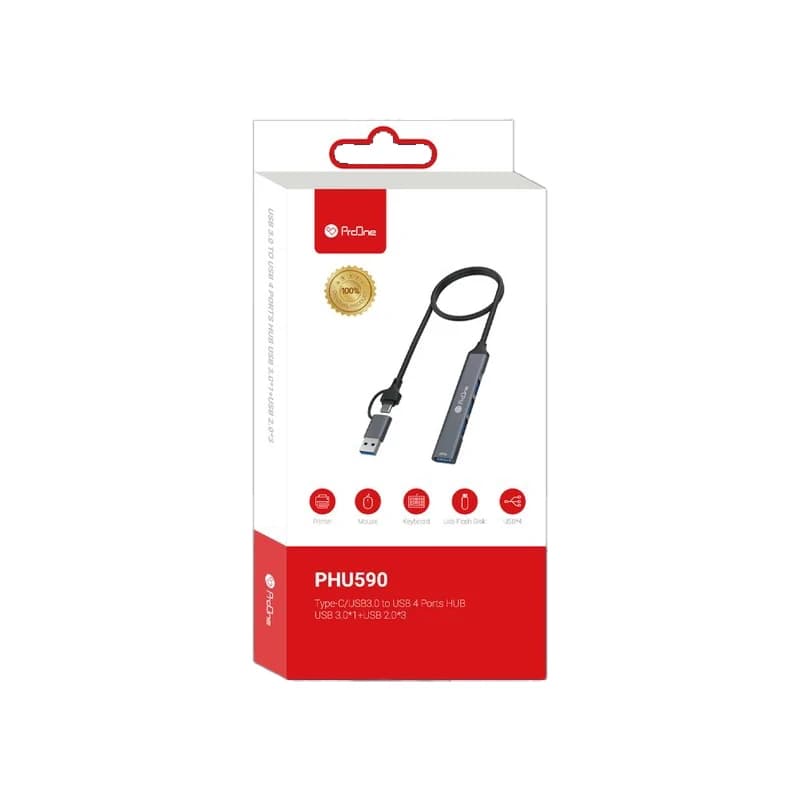 هاب USB به TYPE-C پرووان (ProOne) مدل PHU590 — تصویر ۲