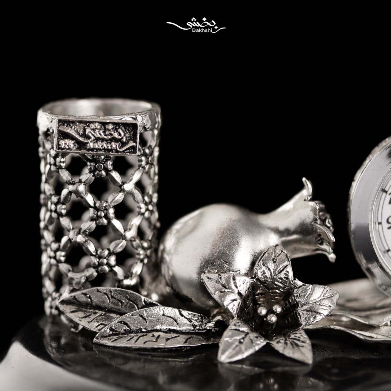 جا قلمی نقره انار — تصویر ۵