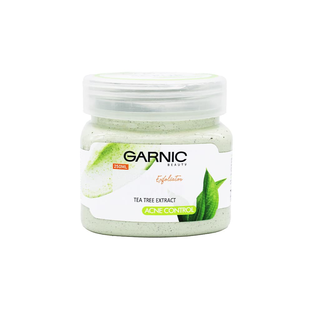 اسکراب کرمی 250 میل گارنیک ضد جوش حاوی پودر هسته زردآلو و روغن برگ درخت چای سبز GARNIC SCRUB