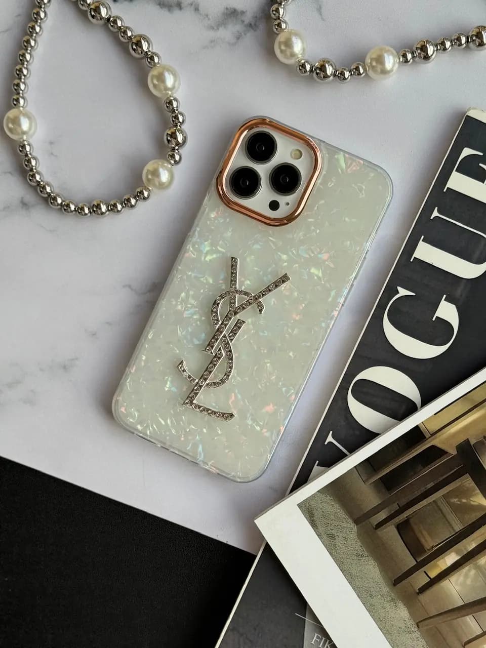 قاب yves saint laurent یخی با آویز (کدC1515) — تصویر ۵