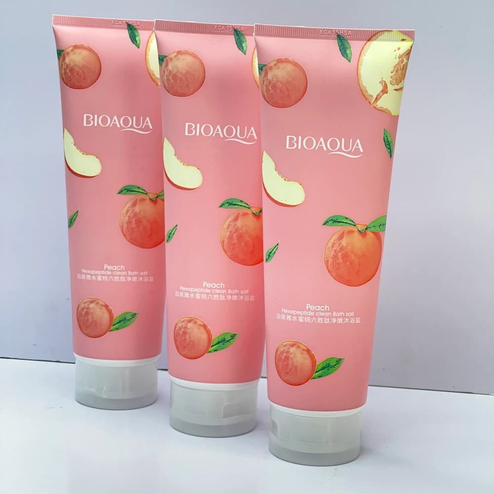 نمک بدن بی اکوا ۲۵۰ گرم مدل peach — تصویر ۳