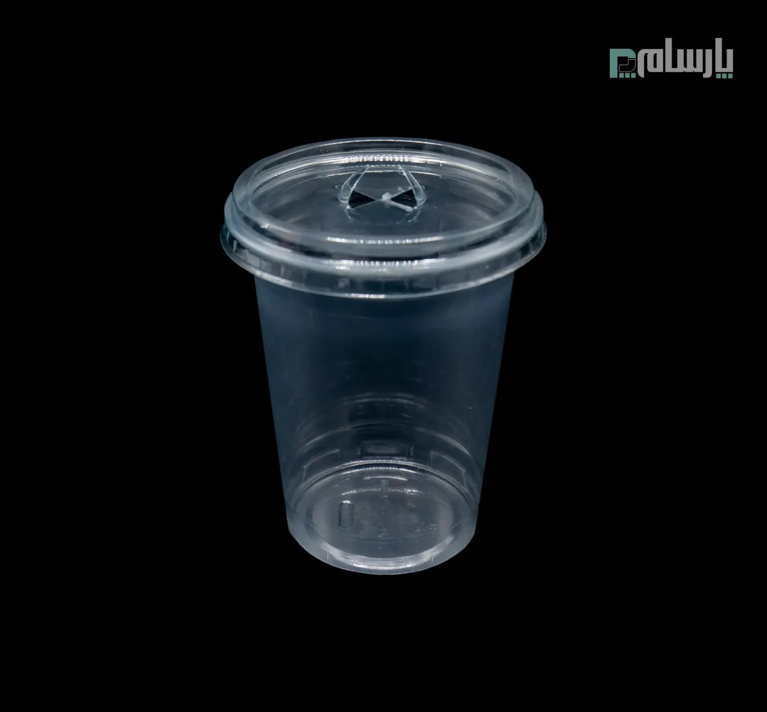 لیوان یکبار مصرف کلاسیک 400 سی سی درب تخت شفاف دهانه 95 پانچ دار