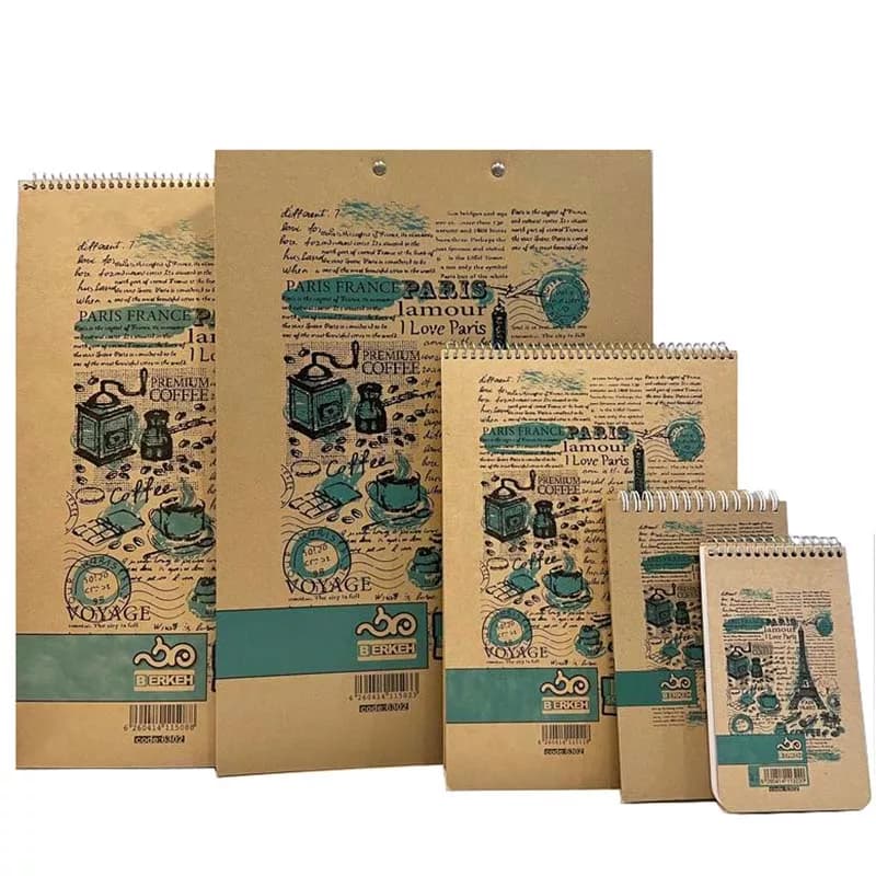 طراحی 60 برگ برکه به همراه تخته شاسی و دفترچه یادداشت کد 6302 مجموعه 5 عددی — تصویر ۷
