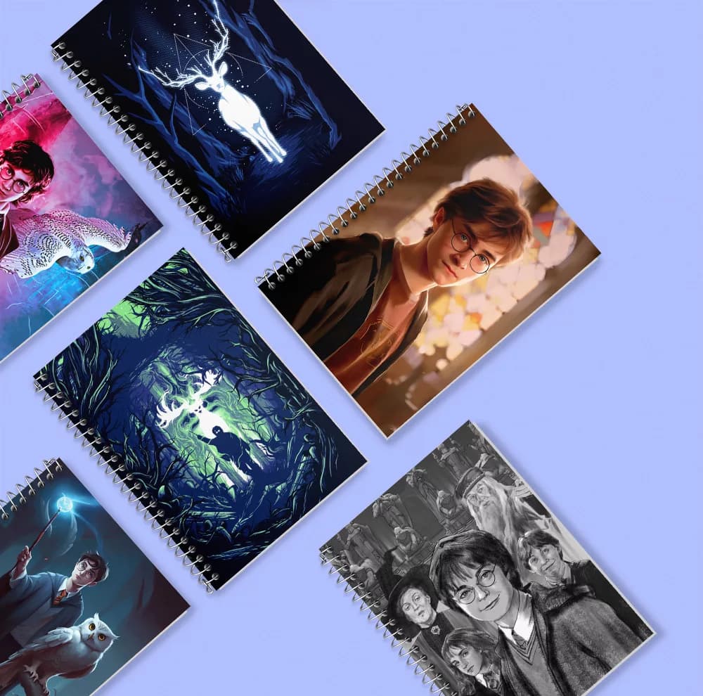 دفتر زبان 50 برگ خندالو مدل دو خط طرح هری پاتر (Harry Potter) کد 853 مجموعه 6 عددی — تصویر ۸