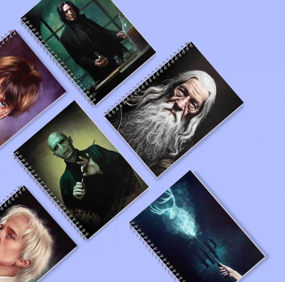 دفتر زبان 50 برگ خندالو مدل دو خط طرح هری پاتر (Harry Potter) کد 852 مجموعه 6 عددی — تصویر ۸