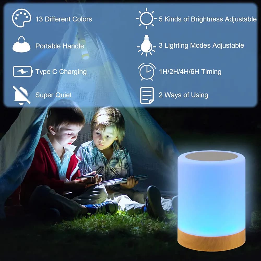 چراغ خواب LED قابل شارژ — تصویر ۸