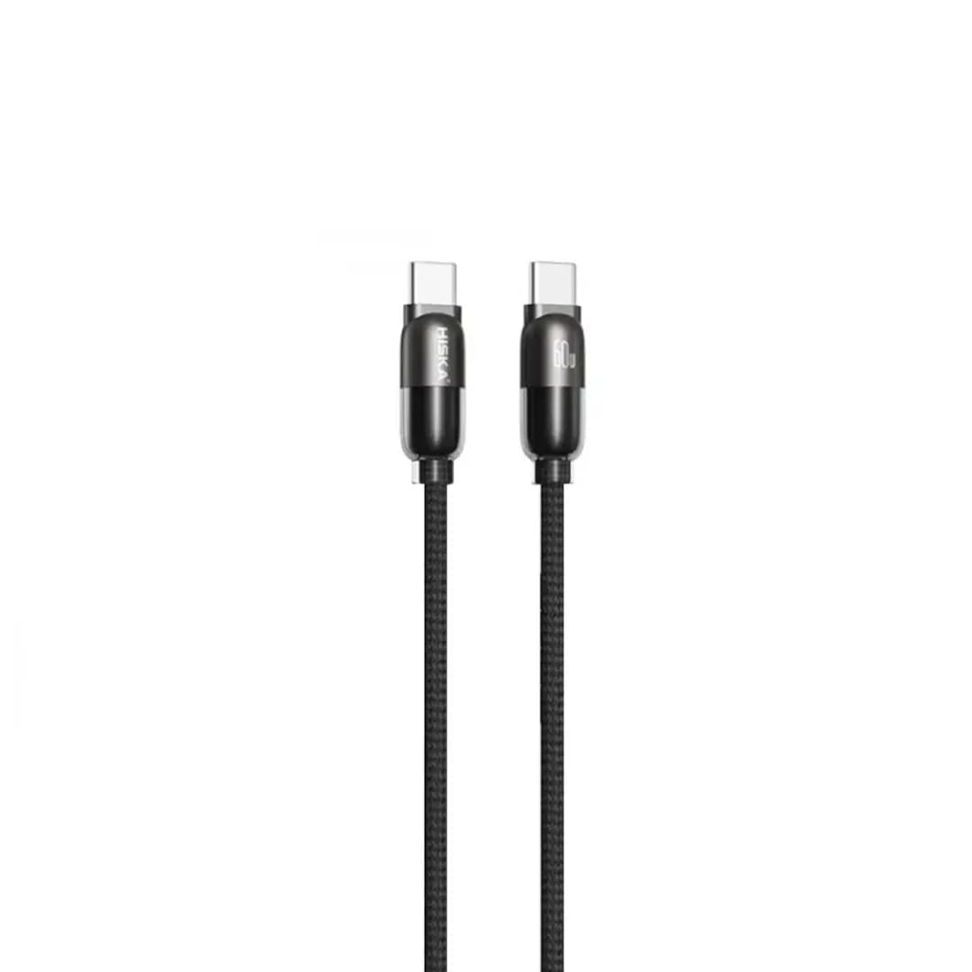 کابل دیتا و شارژ 60 وات دو سر Type-C هیسکا مدل LX-901CC