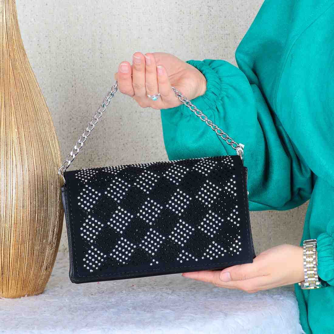 کیف ساتن نگینی(780)