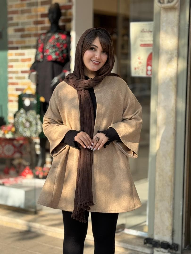 پالتو عروسکی کرم نسکافه ای — تصویر ۳