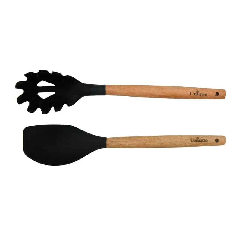 سرویس کفگیر و ملاقه 10 پارچه یونیک مدل دسته چوب t کد 1175 — تصویر ۵