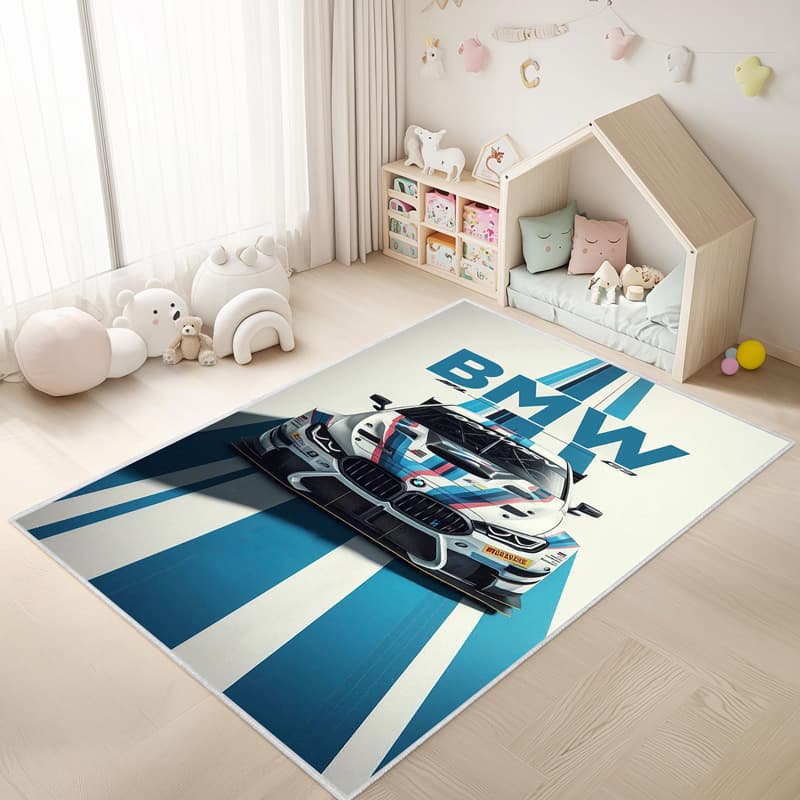 فرش چاپی پسرانه طرح ماشین BMW M8 DC-1006