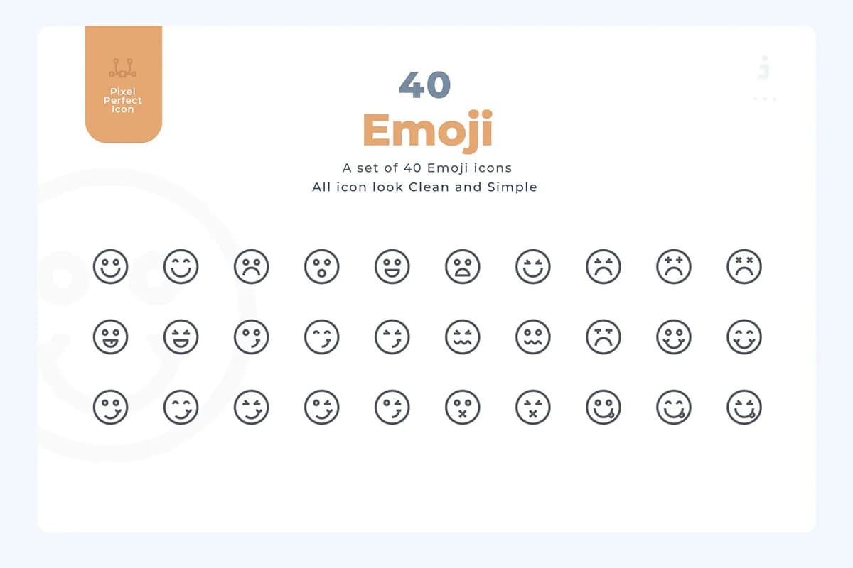 40 آیکون ایموجی و شکلک