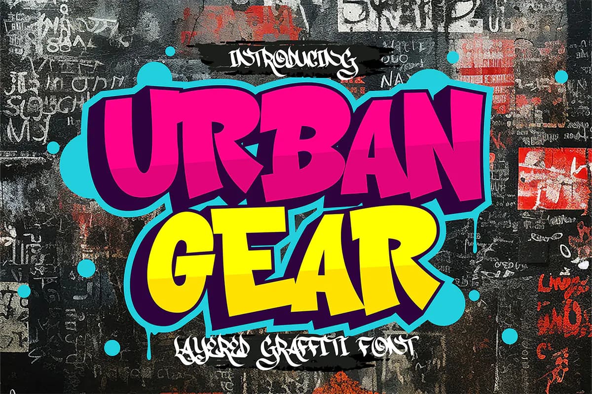 فونت دیوارنگاری Urban Gear