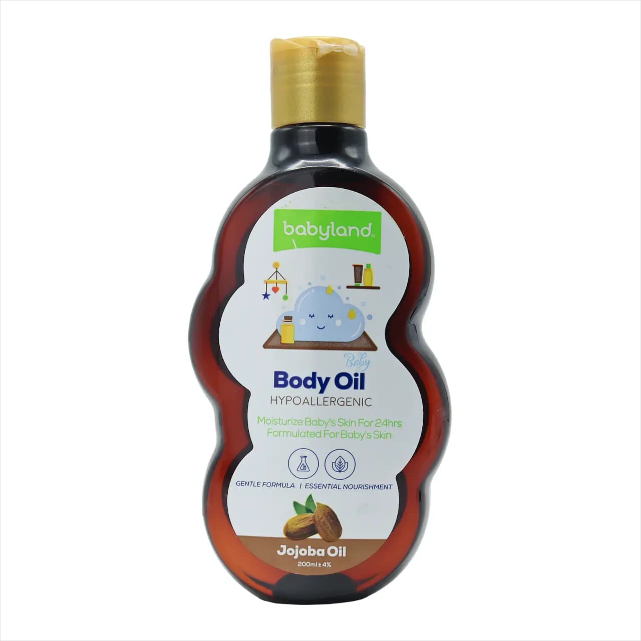 روغن بدن بچه حاوی روغن جوجوبا بی بی لند 200 میلی لیتر