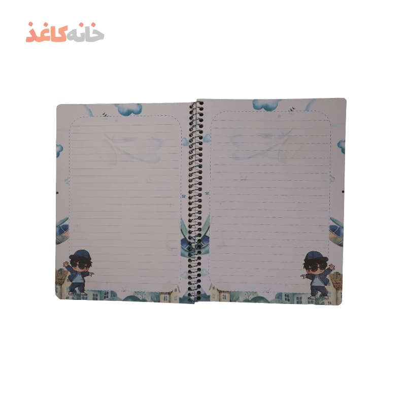 دفتر40برگ حاشیه دار یک شین طرح پسر تکنو کار — تصویر ۳