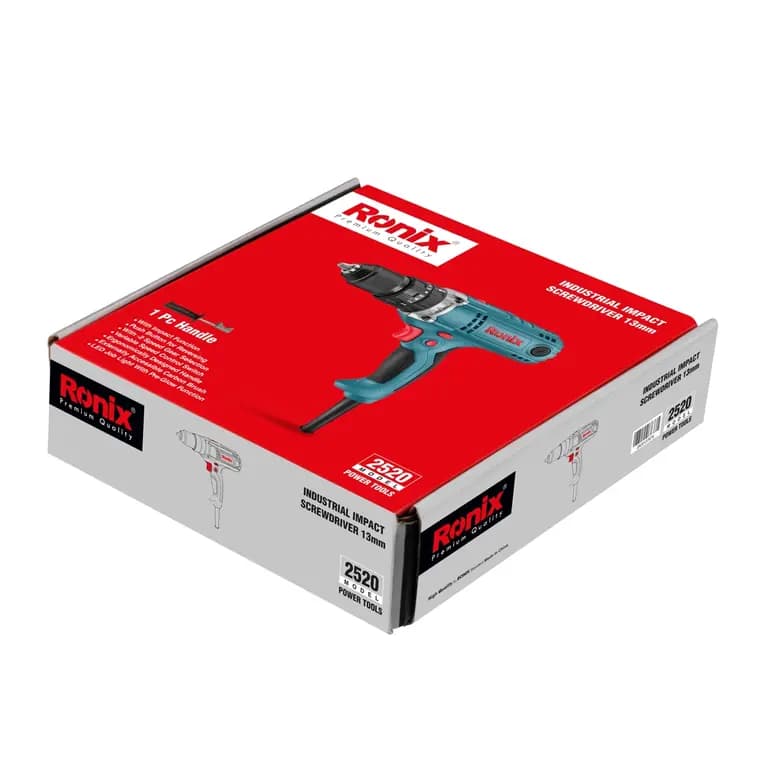 پیچ گوشتی برقی صنعتی چکشی 450 وات رونیکس کد 2520 — تصویر ۲