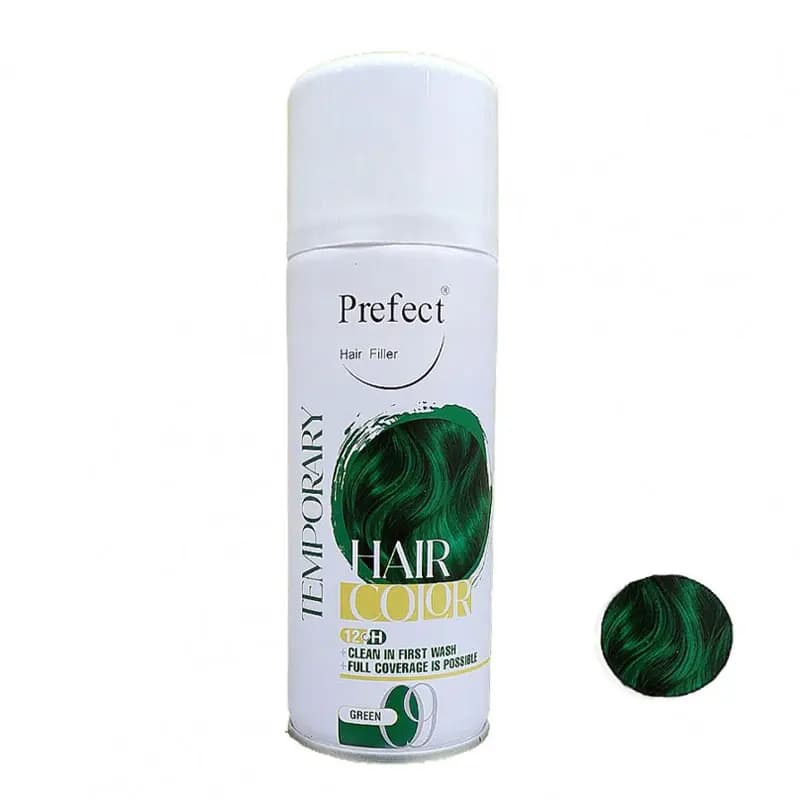 اسپری رنگ مو موقت پرفکت شماره 09 رنگ GREEN حجم 150 میل