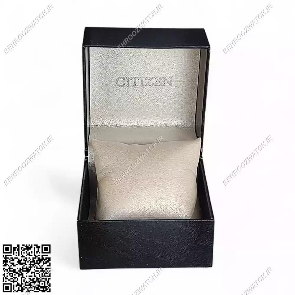 جعبه ساعت مچی سیتی زن (CITIZEN) روکش چرم — تصویر ۳