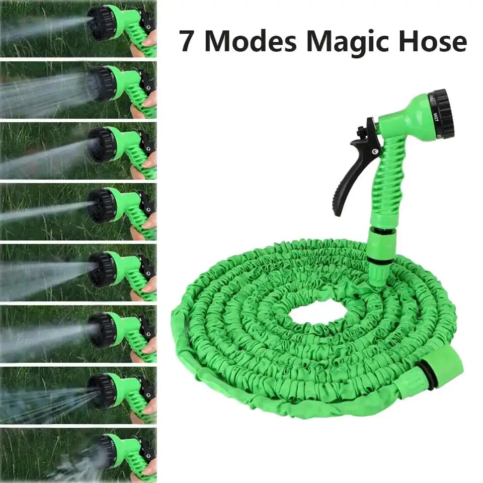 شلنگ جادویی و سر آبپاش 7 حالته Magic Hose سایز 3-9 متری کد140