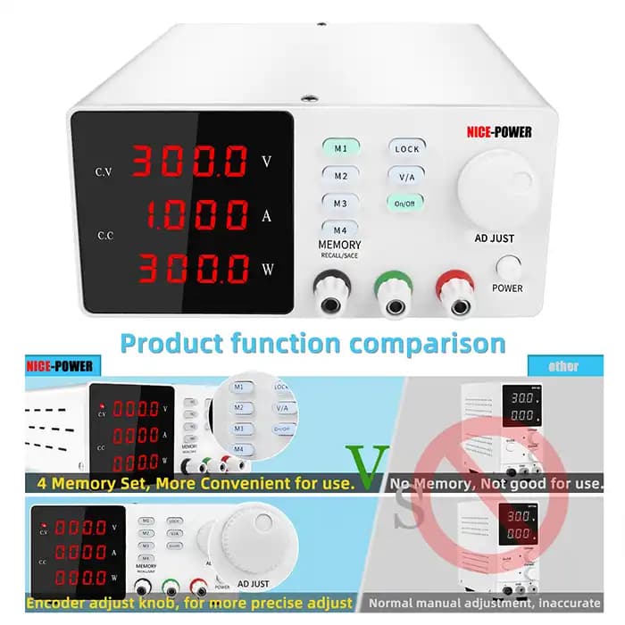 منبع تغذیه متغیر 300V 1A نایس پاور SPPS-S3001 — تصویر ۶
