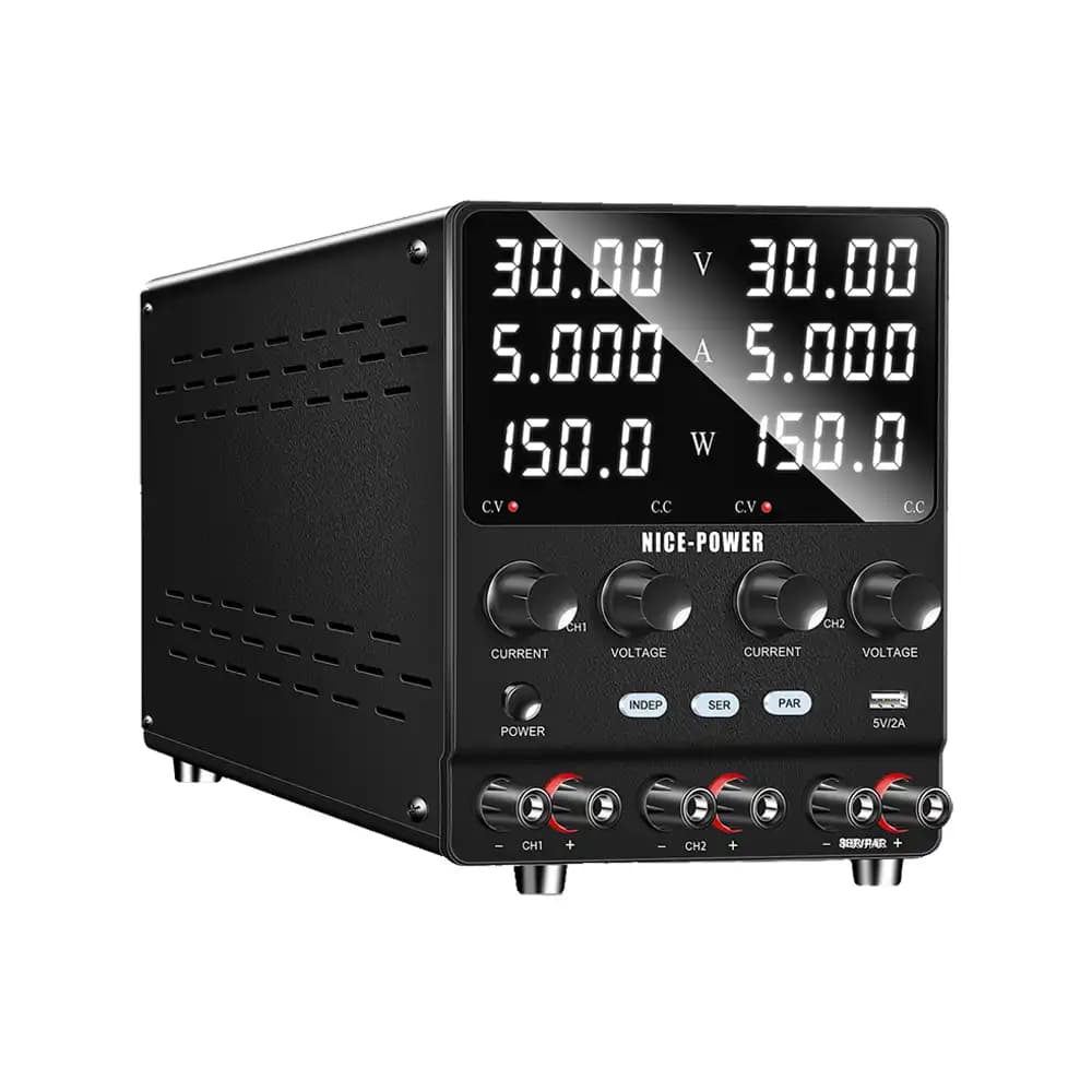 منبع تغذیه 2 کاناله 30V 5A نایس پاور SPS305-2KD — تصویر ۲