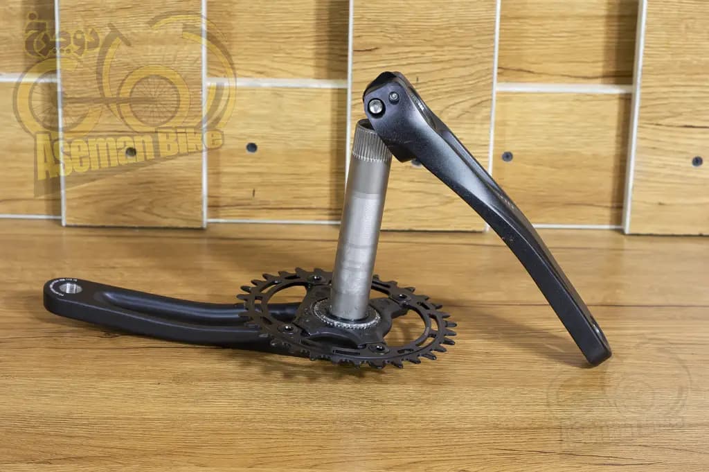 خرید طبق قامه Shimano FC-MT510-1 32T دوچرخه شیمانو تک طبق 32 دندانه 12 سرعته بازو 175 میلیمتر / Shimano CRANK FC-MT510 Single Speed 32T 175mm / دوچرخه چند منظوره شهری کوهستان اندرو تریل فری راید — تصویر ۲