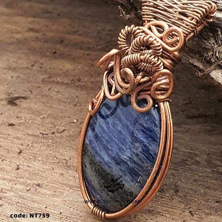 گردنبند زنانه سنگ سودالیت NT-759 — تصویر ۳