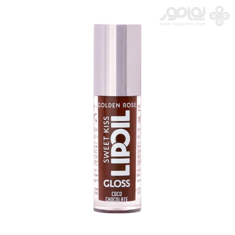 لیپ اویل براق گلدن رز مدل SWEET KISS شماره 06 رنگ COCO CHOCOLATE