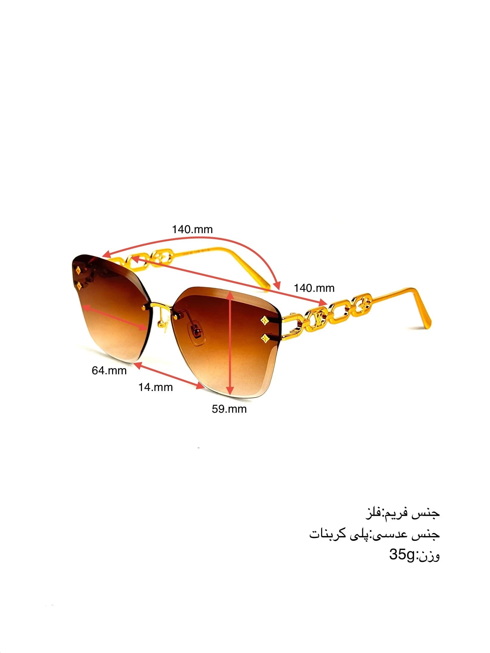 عینک آفتابی زنانه لویس ویتون مدل LOUIS VUITTON Z2142U — تصویر ۵